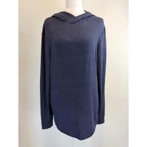 Lululemon Heathered Blue Hooded Pullover Estimated Large Athleisure Top